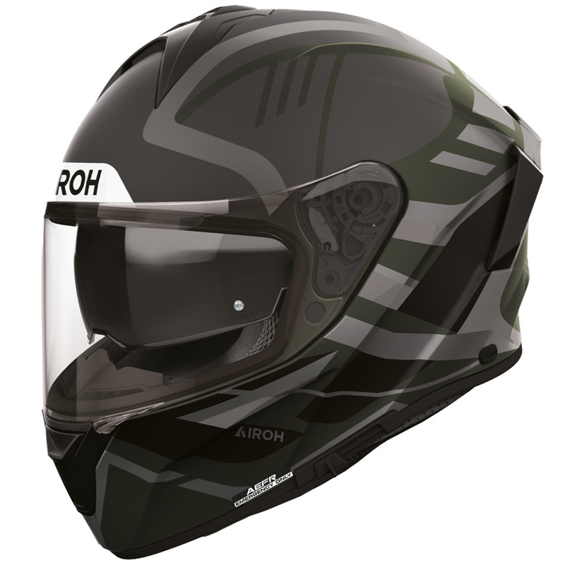 Airoh Spark 2 Luma fullface motorcykelhjelm, matgrøn