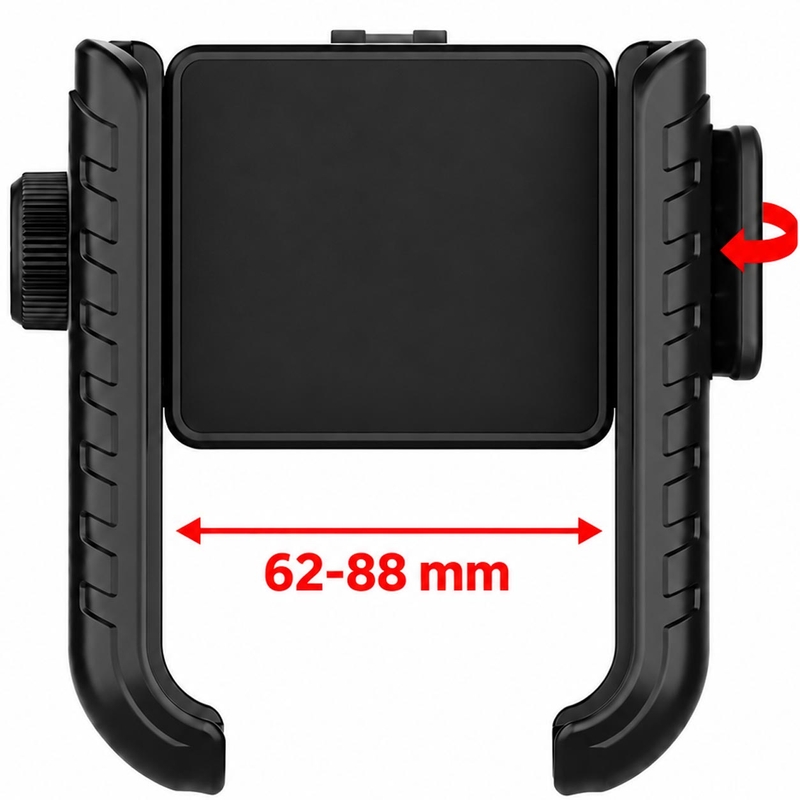Universel fast Bikee anti-stød mobiltelefonholder med anti-vibration sort