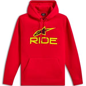 Alpinestars Ride Hoodie 3 rød-fluo gul-sort
