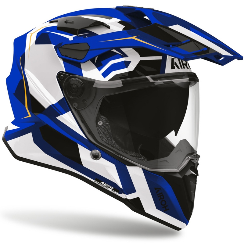 Enduro motorcykelhjelm Airoh Commander 2 Polarblå