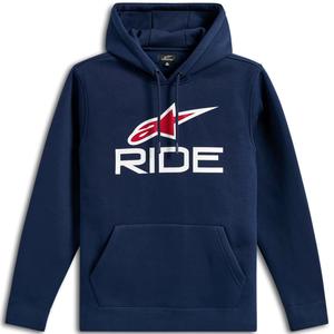 Alpinestars Ride Hoodie 3 blå-hvid-rød