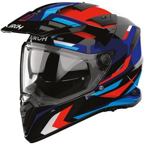 Enduro motorcykelhjelm Airoh BADX-X Glitch blå-rød