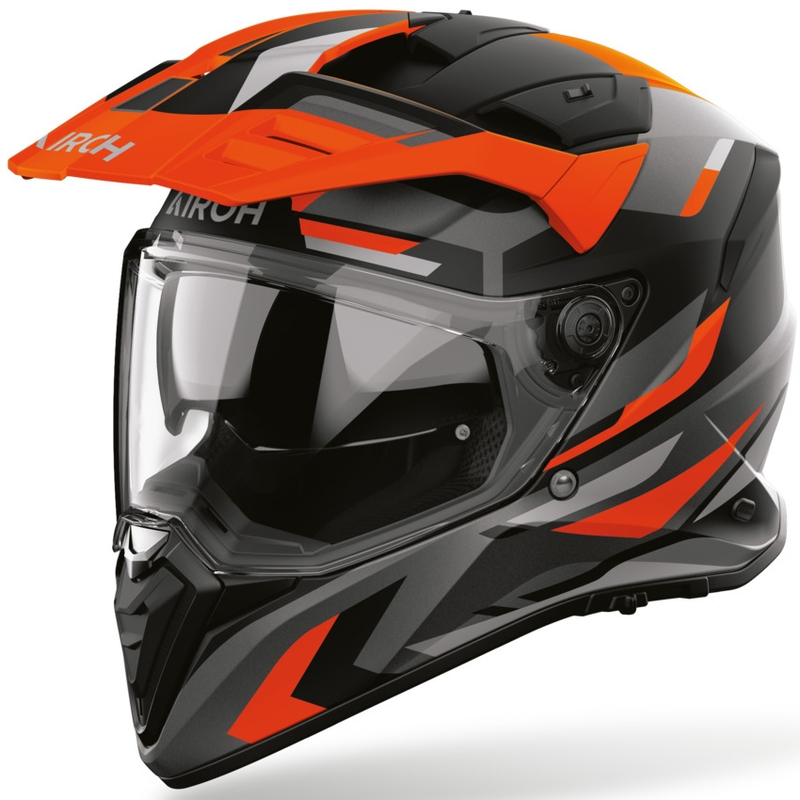 Enduro motorcykelhjelm Airoh BADX-X Glitch mat orange