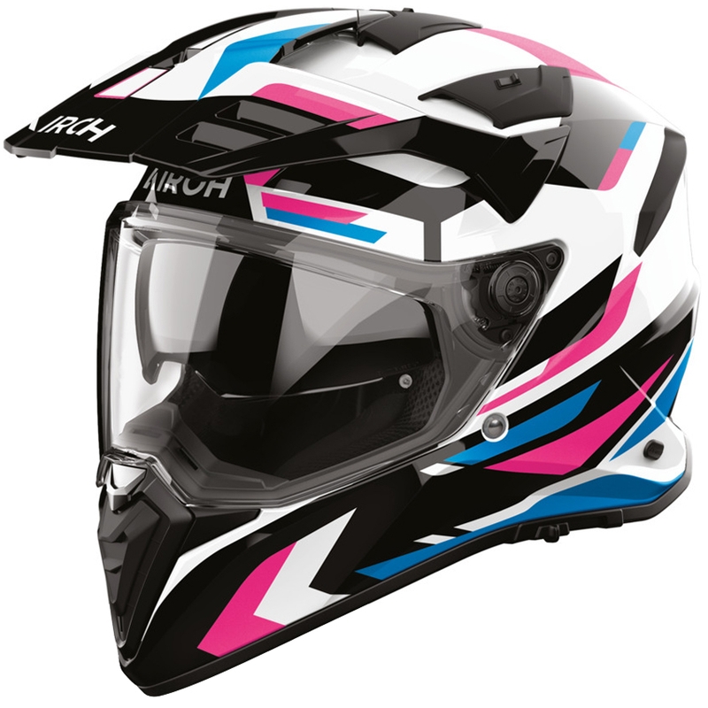 Enduro motorcykelhjelm Airoh BADX-X Glitch pink