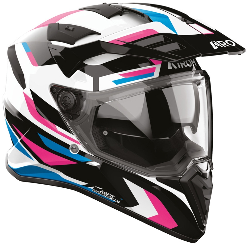 Enduro motorcykelhjelm Airoh BADX-X Glitch pink