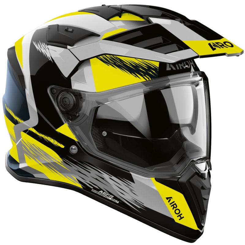 Enduro motorcykelhjelm Airoh BADX-X Airspeed gul
