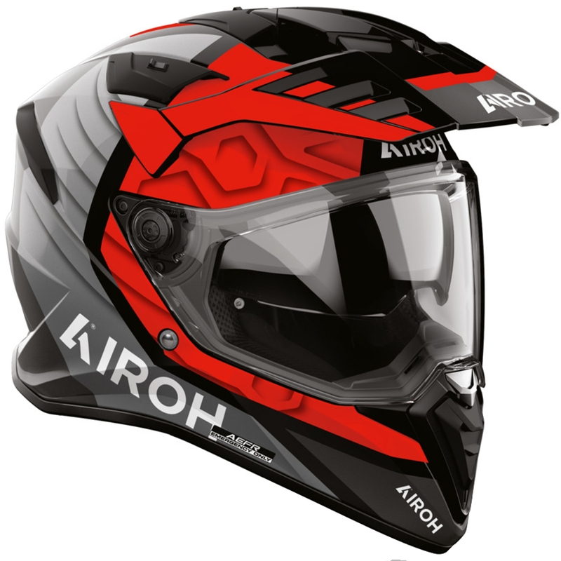 Enduro motorcykelhjelm Airoh BADX-X Cube rød