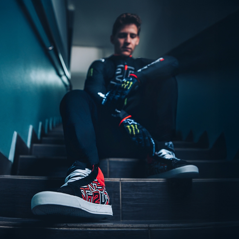 Alpinestars Ride-63 Canvas FQ20 Motorcykelstøvler Sort-Hvid-Rød