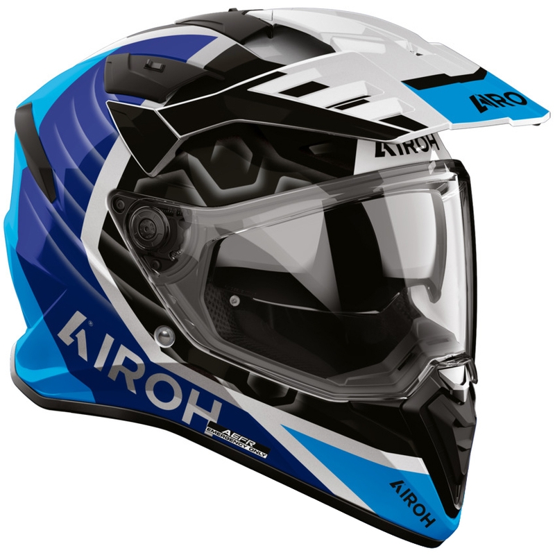 Enduro motorcykelhjelm Airoh BADX-X Cube blå