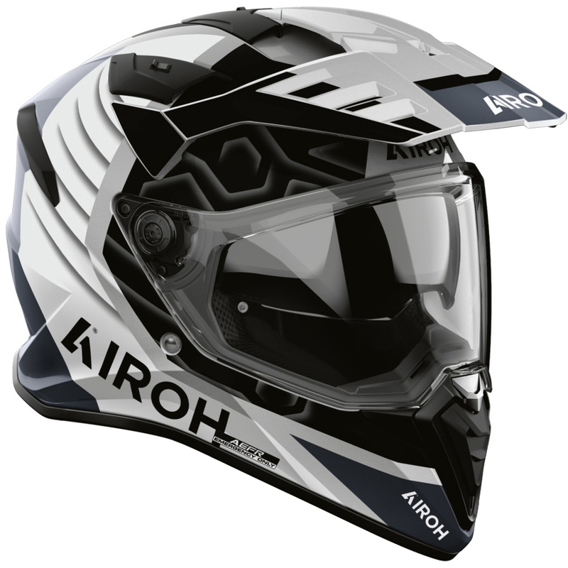 Enduro motorcykelhjelm Airoh BADX-X Cube grå