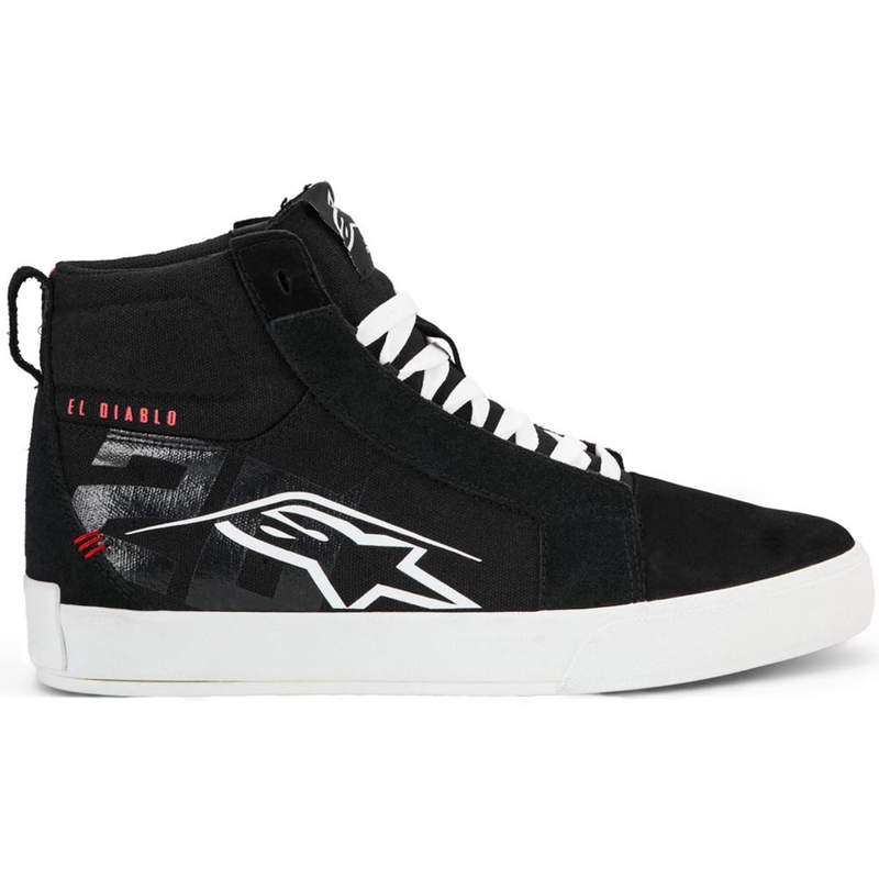 Alpinestars Ride-63 Canvas FQ20 Motorcykelstøvler Sort-Hvid-Rød