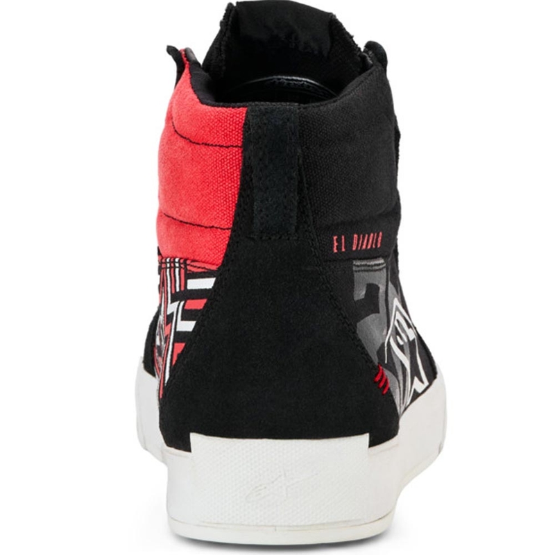 Alpinestars Ride-63 Canvas FQ20 Motorcykelstøvler Sort-Hvid-Rød
