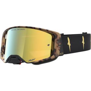 Alpinestars Supertech limited edition Zona motocrossbriller sortbrune med spejlguld plexiglas