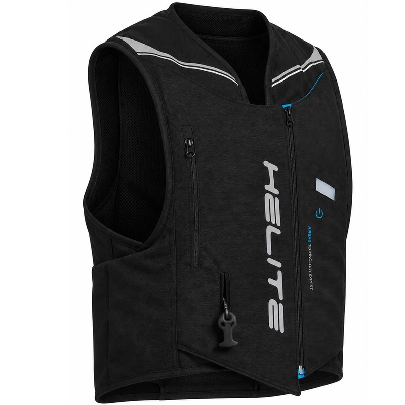 Mekanisk airbagvest til motorcykel Helite Double Turtle sort