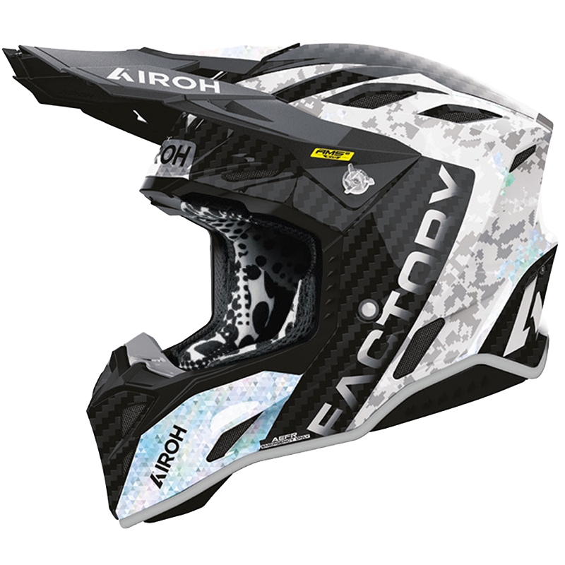 Airoh Aviator Factory Bitmap Carbon Motocross Hjelm Grå