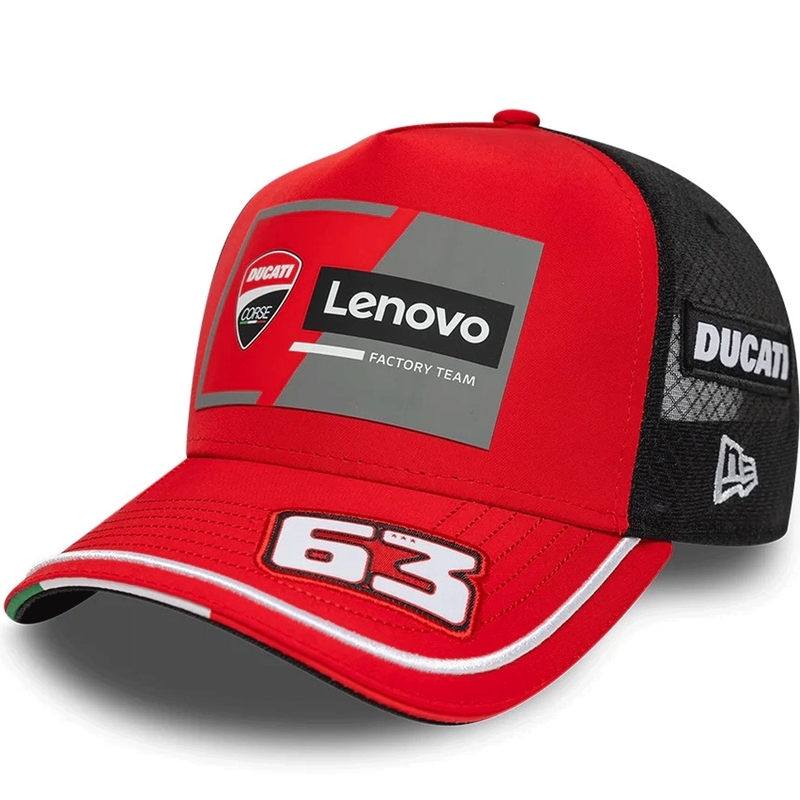 Ducati New Era Lenovo Bagnaia 63 kasket sort-rød
