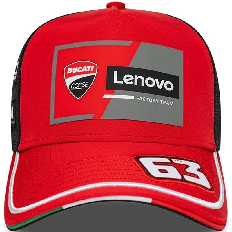 Ducati New Era Lenovo Bagnaia 63 kasket sort-rød