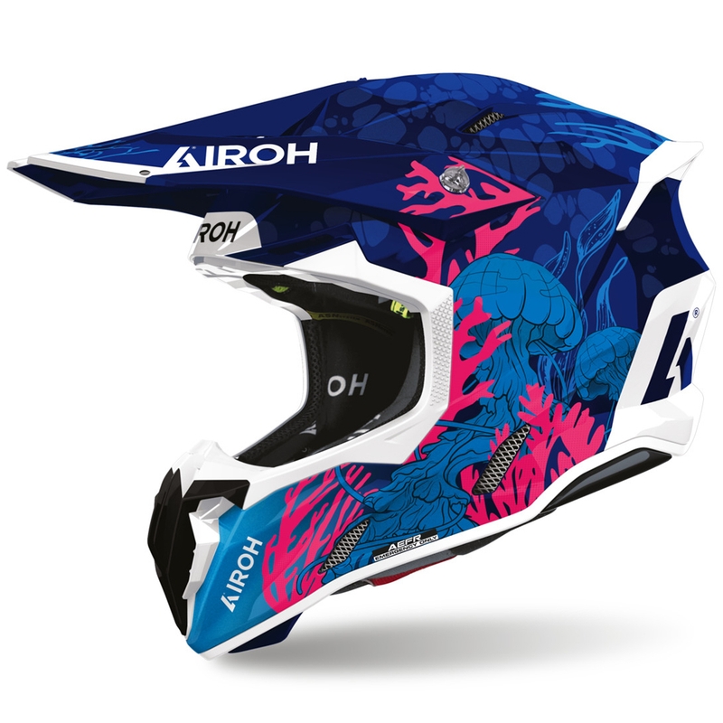 Airoh Twist 3 Underwater motocrosshjelm blå-hvid-pink