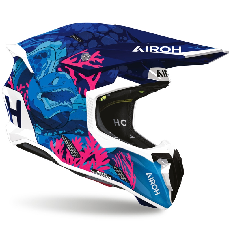 Airoh Twist 3 Underwater motocrosshjelm blå-hvid-pink