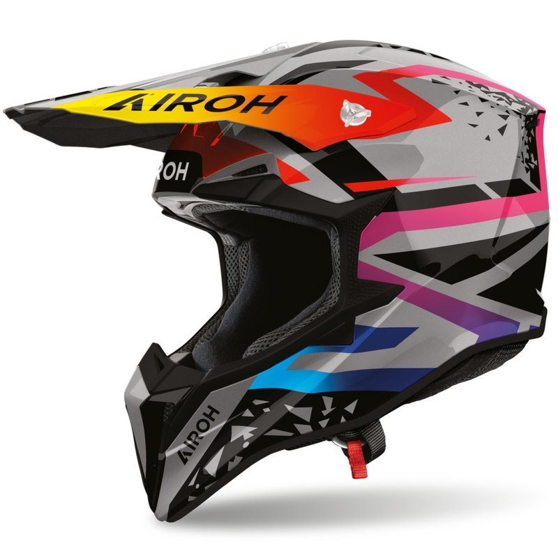 Airoh Wraaap Karma motorcykel motocross hjelm grå-multifarvet
