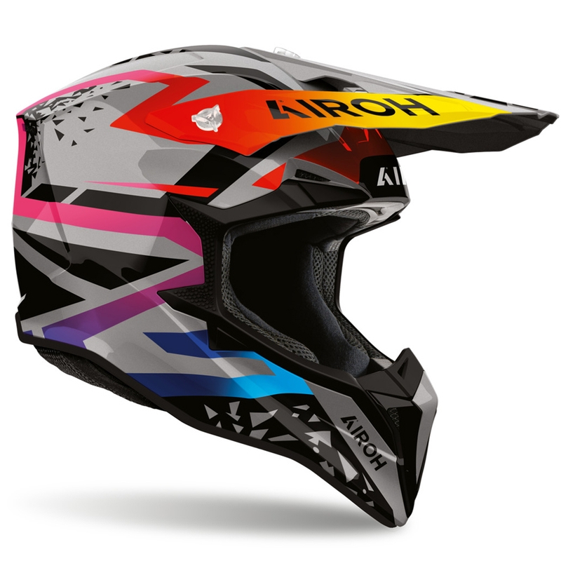 Airoh Wraaap Karma motorcykel motocross hjelm grå-multifarvet