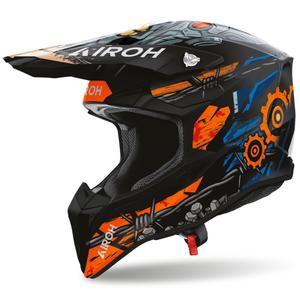 Airoh Wraaap Gear motocrosshjelm, mat sort-orange