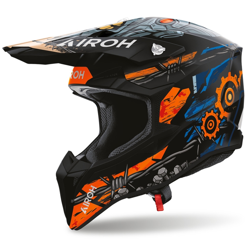 Airoh Wraaap Gear motocrosshjelm, mat sort-orange