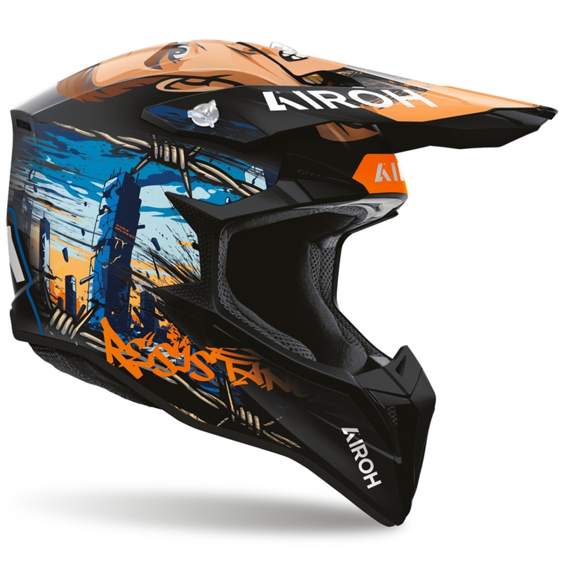 Airoh Wraaap Gear motocrosshjelm, mat sort-orange