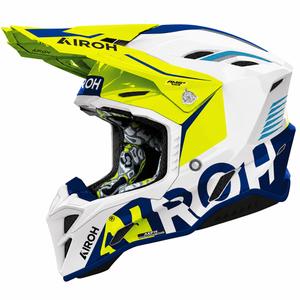 Airoh Aviator Factory Blame blå-gul motocrosshjelm