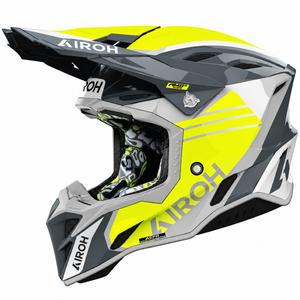 Airoh Aviator Factory Atlan motocrosshjelm grå-gul