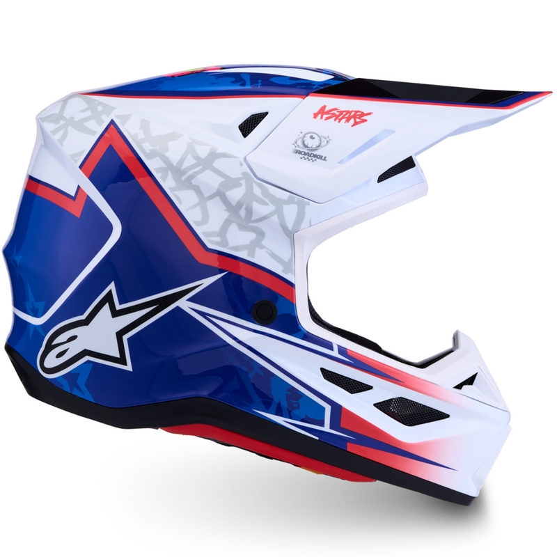 Alpinestars Supertech S-M7 Blaster hvid-blå motocrosshjelm