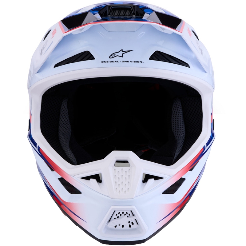 Alpinestars Supertech S-M7 Blaster hvid-blå motocrosshjelm
