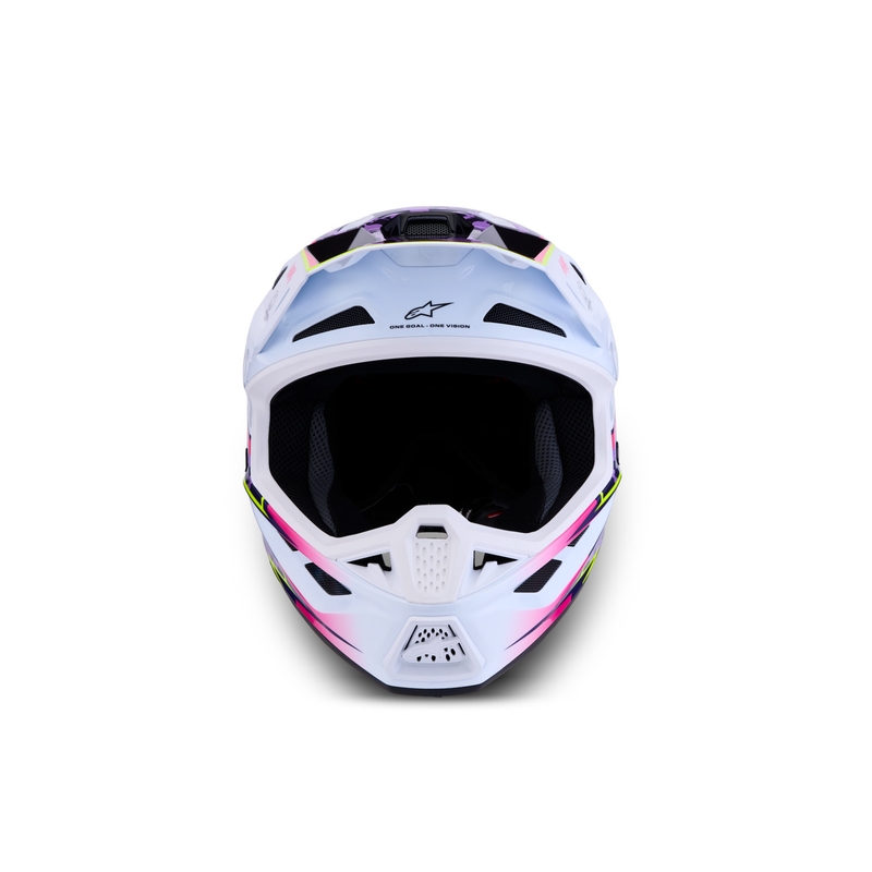 Alpinestars Supertech S-M7 Blaster motorcykel motocross hjelm lilla-hvid