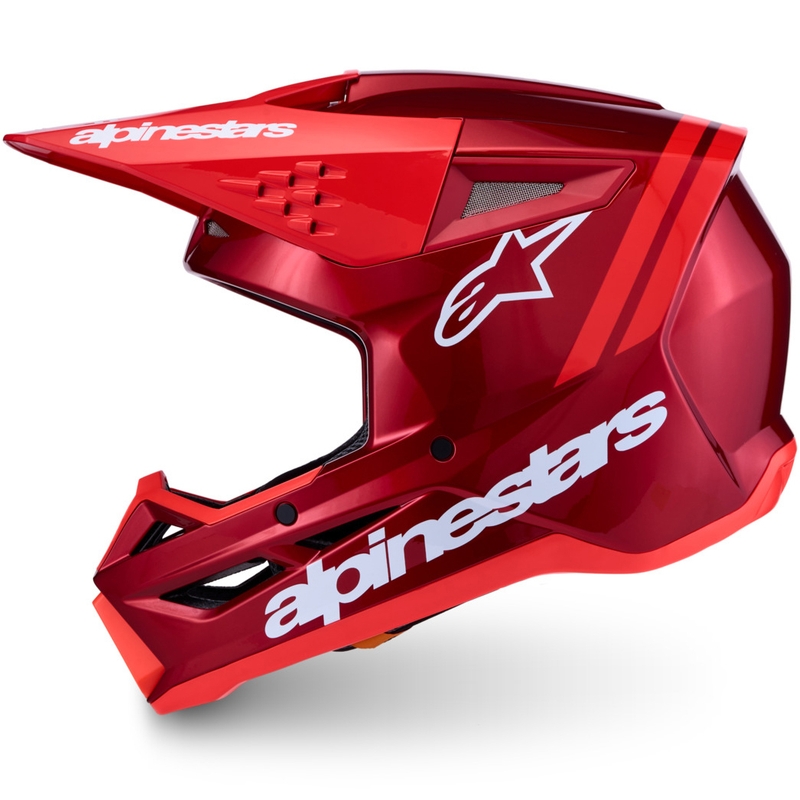 Alpinestars S-M3 Radium fluo rød-hvid motocrosshjelm