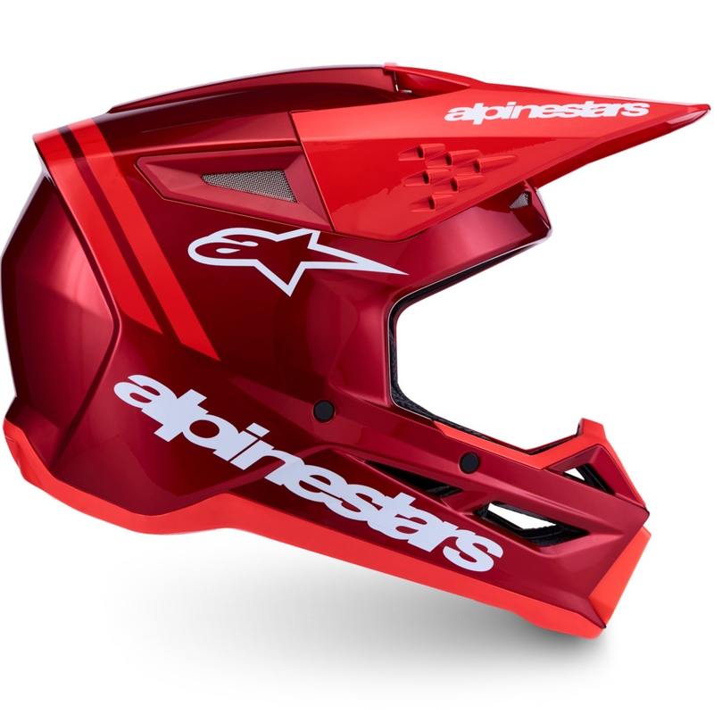 Alpinestars S-M3 Radium fluo rød-hvid motocrosshjelm
