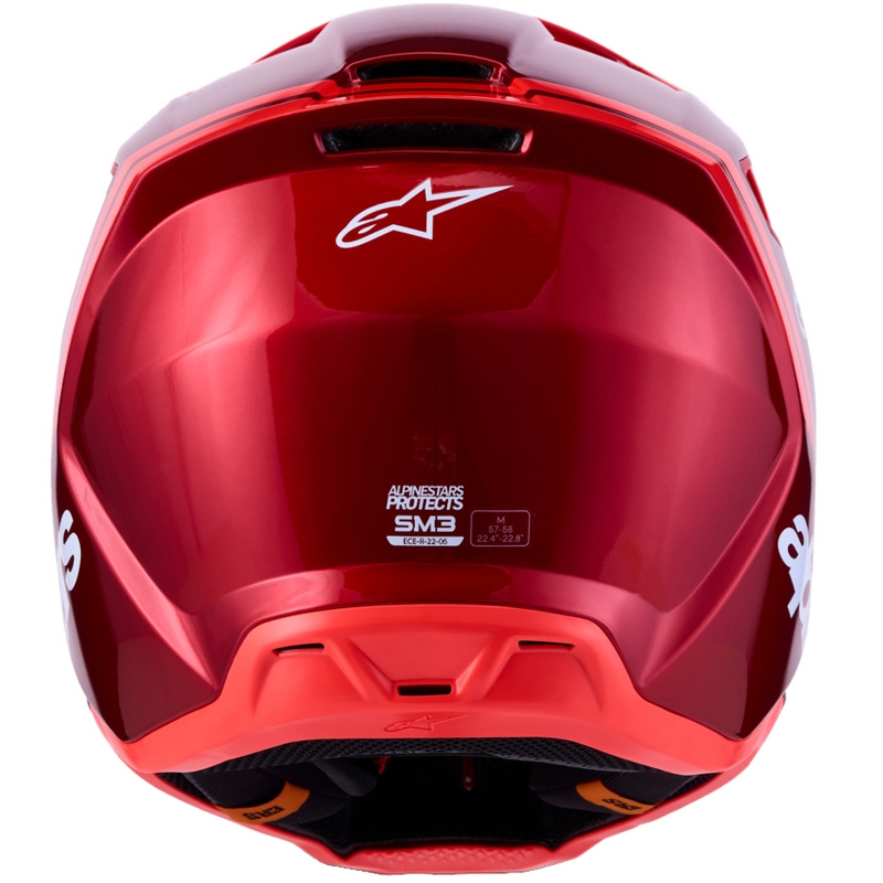 Alpinestars S-M3 Radium fluo rød-hvid motocrosshjelm