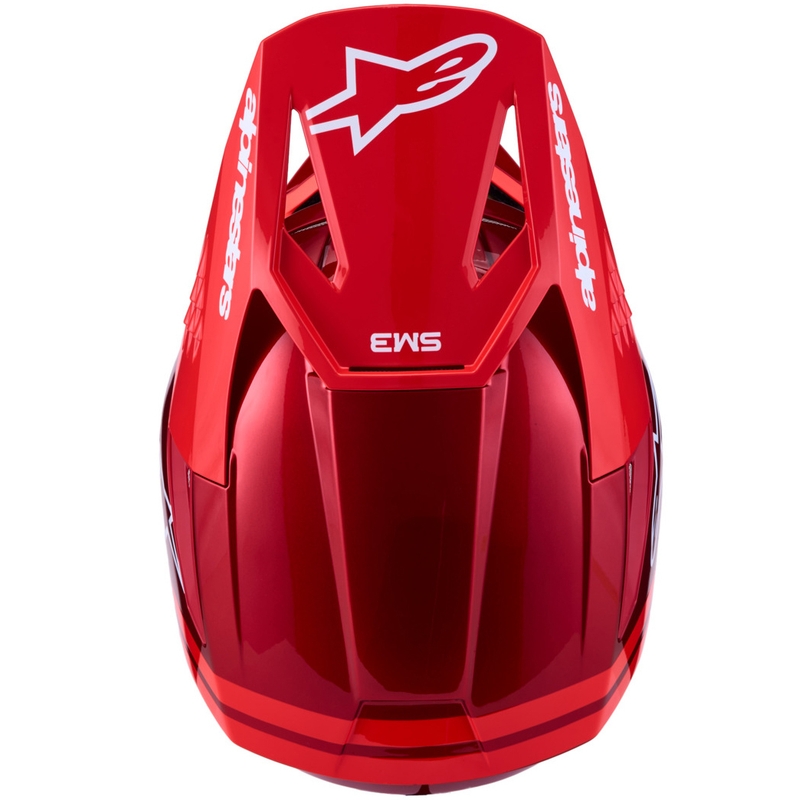 Alpinestars S-M3 Radium fluo rød-hvid motocrosshjelm