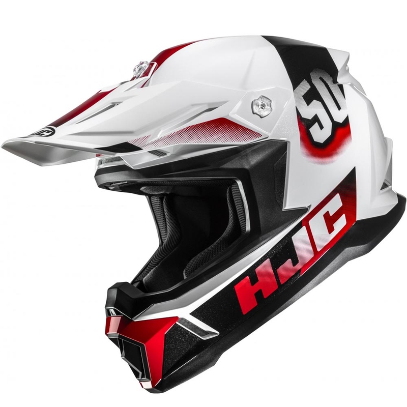 HJC C50 Dash MC1 motocrosshjelm hvid-sort-rød