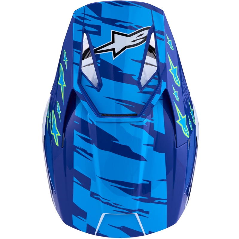 Alpinestars S-M3 Falcon motorcykel motocross hjelm blå-hvid-sort