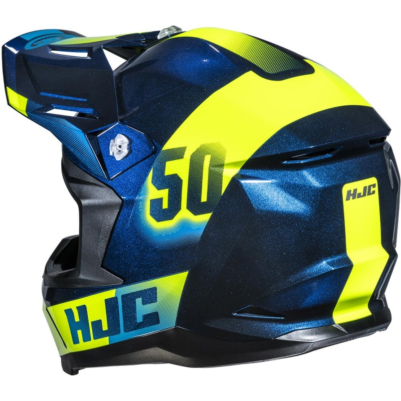 Motocross hjelm HJC C50 Dash MC2 blå-fluo gul