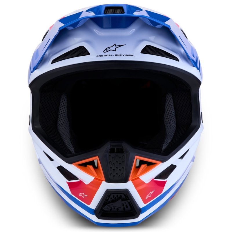 Alpinestars Supertech S-M7 Core motocrosshjelm hvid-blå-orange