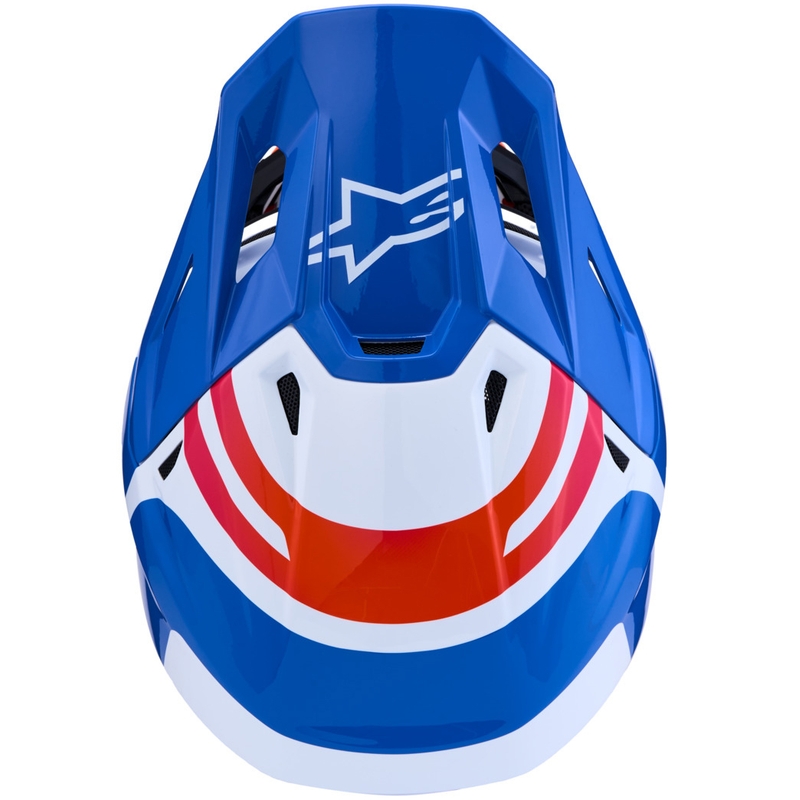 Alpinestars Supertech S-M7 Core motocrosshjelm hvid-blå-orange