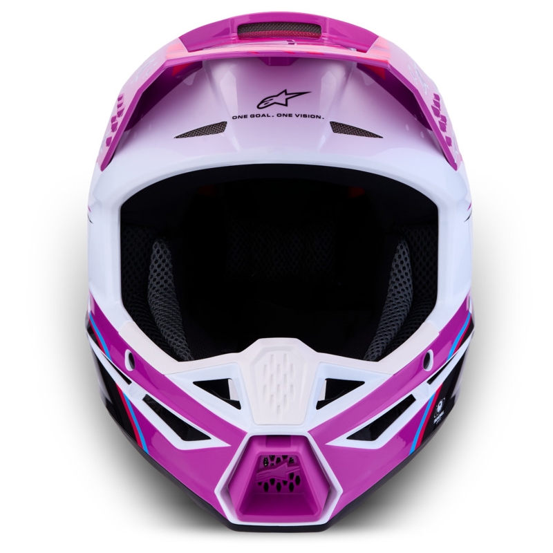 Alpinestars S-M3 Falcon Børne Motocross Hjelm Lilla-Hvid-Sort