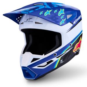 Alpinestars S-M3 Falcon børne motocrosshjelm blå-hvid-sort