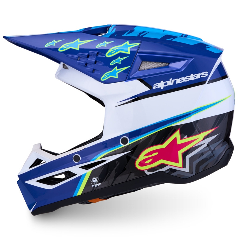 Alpinestars S-M3 Falcon børne motocrosshjelm blå-hvid-sort