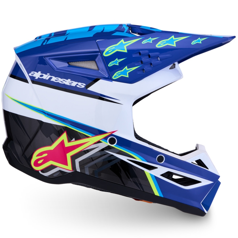 Alpinestars S-M3 Falcon børne motocrosshjelm blå-hvid-sort