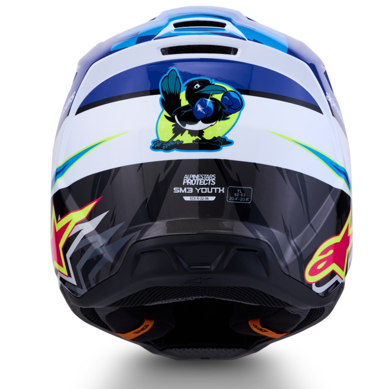 Alpinestars S-M3 Falcon børne motocrosshjelm blå-hvid-sort