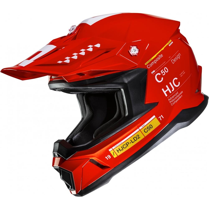 HJC C50 Tagg MC1 motocrosshjelm rød