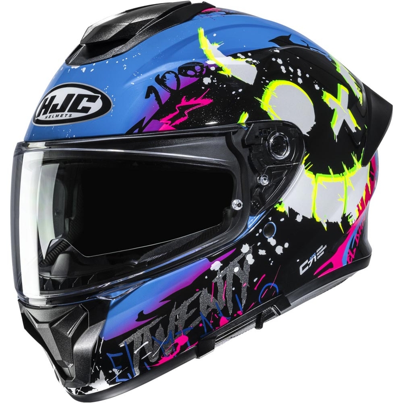 Fullface motorcykelhjelm HJC C71 FQ20 MC28 sort