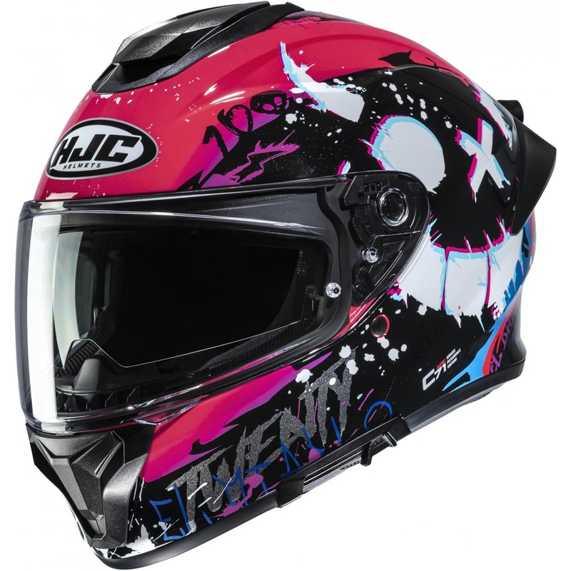 Fullface motorcykelhjelm HJC C71 FQ20 MC8 sort-pink